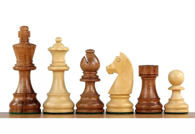 German Staunton Acacia/Boxwood chess pieces 3,75'' double queen