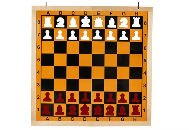 MAGNETIC PIECES for DEMO chessboard white/red