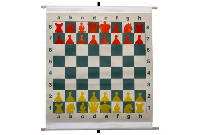 Slotted Roll-up Demonstration Chess Set 27" (68 cm) - board + pieces + bag