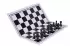 Plastic chess board, foldable, white/black