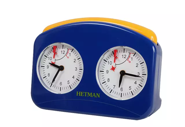 HETMAN plastic chess clock – BLUE LARGE