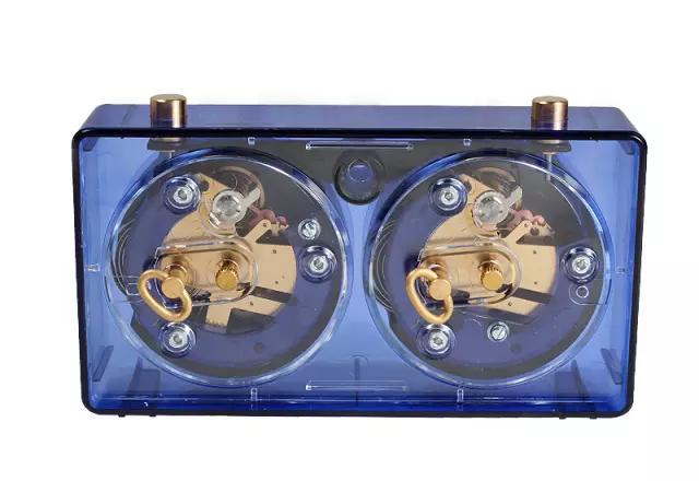 CLASSSIC plastic chess clock – BLUE TRANSPARENT SMALL