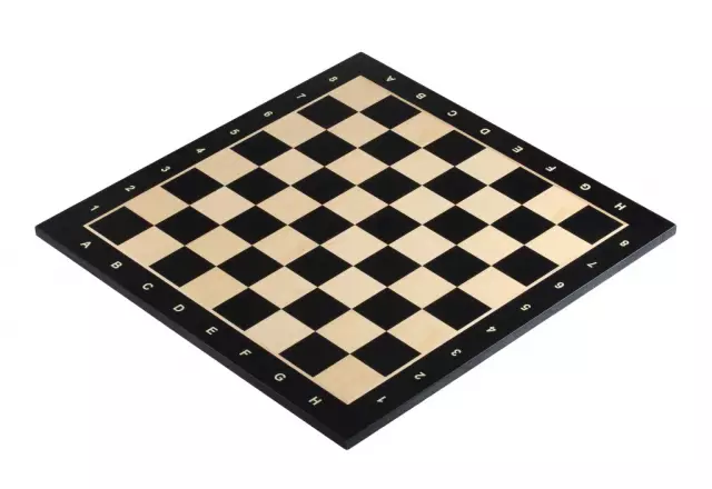 Wooden chessboard 55 mm square (ebonised) black maple/maple