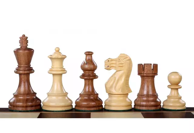 Classic Acacia/Boxwood 3,5" chess pieces