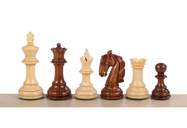 Colombian Staunton Acacia/Boxwood 3,5" chess pieces