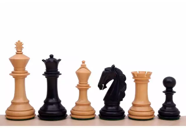 Colombian Staunton Ebonised 4" chess pieces