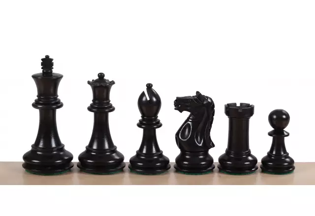 Oxford Ebonised 3,75'' chess pieces