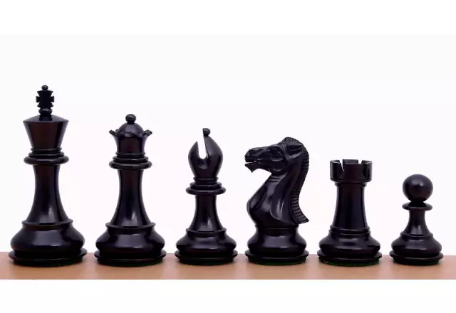 Stallion Knight Ebonised 4'' chess pieces