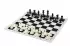 Vinyl roll-up chess board, white/black