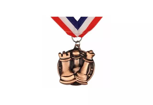 Chess Award - Round Medal Gold