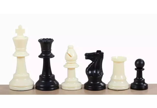 School chess set 2 (plastic figures + folding cardboard chessboard)