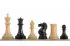 Exclusive Staunton chess figures No. 6, cream/black, metal weighted (king 95 mm)