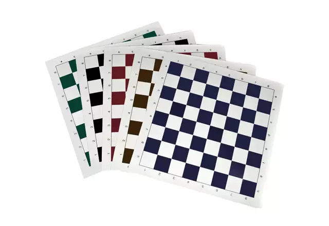 Rollable vinyl checkerboard No. 6, white and green