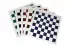 Rollable vinyl checkerboard No. 6, white and green