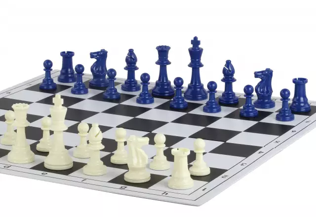 Blue chess pieces No. 6