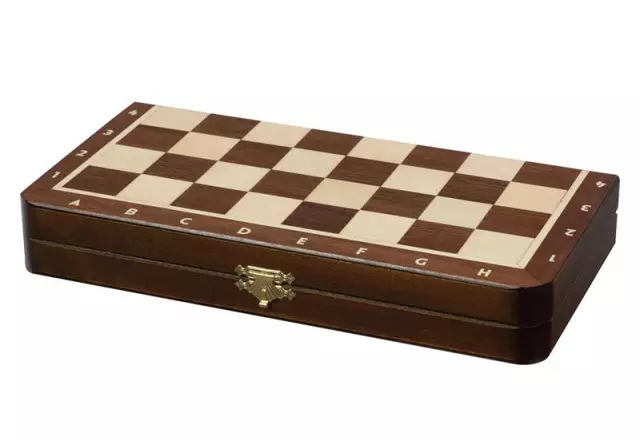 MAGNETIC Wooden Chess set (28 x 28 cm), Insert tray, Intarsy