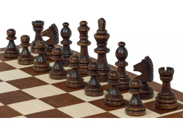 MAGNETIC Wooden Chess set (28 x 28 cm), Insert tray, Intarsy