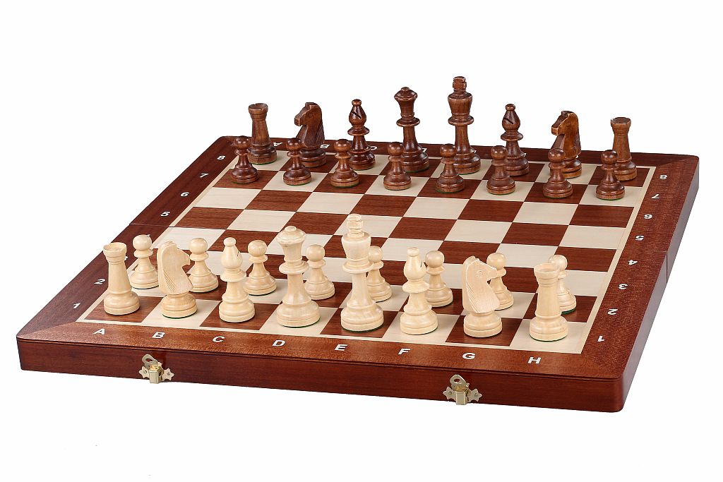 Sunrise Chess & Games, Chessboard No. 5, No Coordinates, Walnut/Maple, Inlaid, Tournament Board, Elegant Design, Gift Idea, Ideal for Medium  Figures