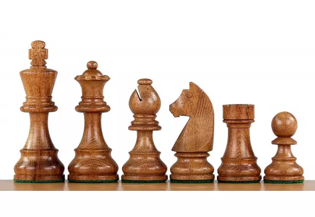 German Staunton Acacia/Boxwood chess pieces 4''