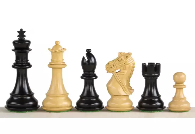 Kings Bridal Ebonised 3,75'' chess pieces