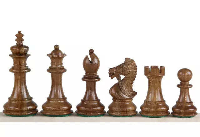 Kings Bridal Acacia/Boxwood 3,5'' chess pieces