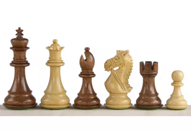 Kings Bridal Acacia/Boxwood 3,75'' chess pieces