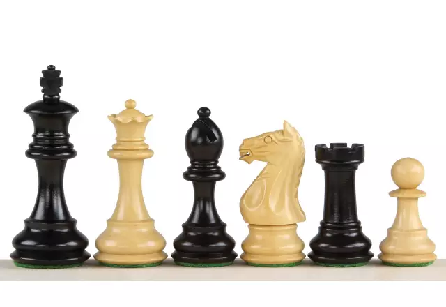 Oxford Ebonised 3,5'' chess pieces