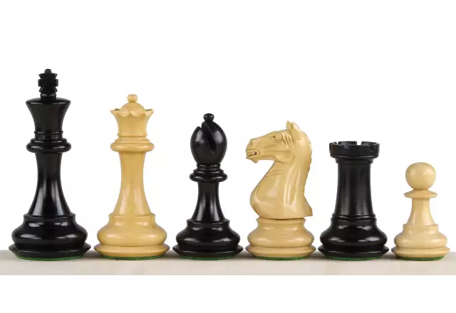 Oxford Ebonised 4" chess pieces