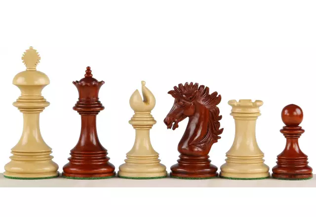 Sunrise 4 inch Redwood chess figures