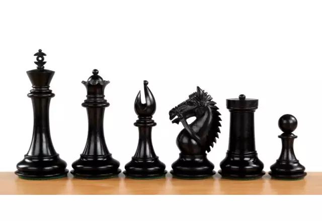 Made in America Ebony 4 inch chess figures