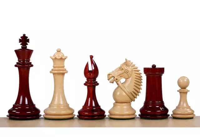 MADE IN AMERICA KNIGHT REDWOOD 4" chess pieces