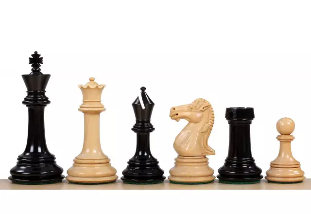 PARTHENON EBONY 4" chess pieces