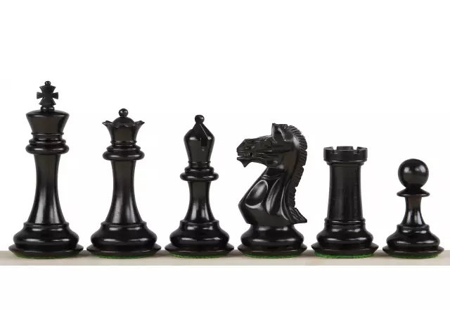 Potish Head Ebony 3.75 inch chess figures