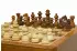 Wooden Magnetic Mini Chess Set with inlaid chessboard and drawer