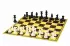 School chess set (plastic figures + folding cardboard chessboard)