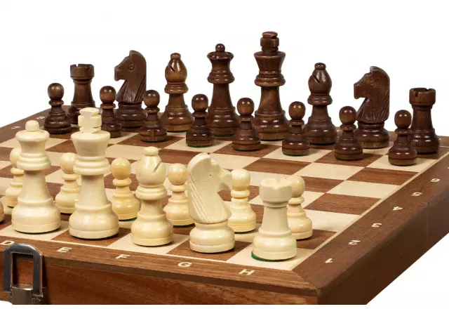 Sunrise Tournament wooden chess set No. 3 (30 x 30 cm) sapele / maple