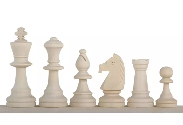 Raw chess figures #5 to paint yourself - DIY artistic chess pieces