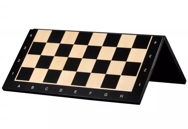 Folding chess board No. 6 (with description) ebony (marquetry)