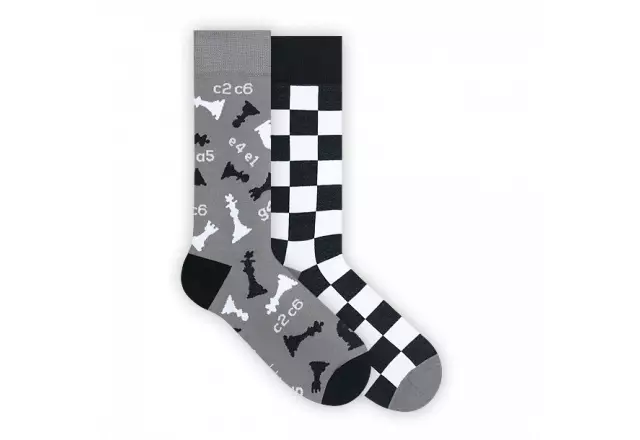 Nanushki chess socks - size 44-46