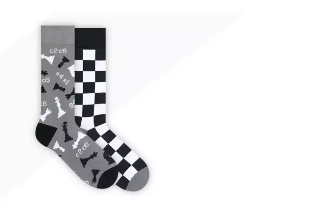 Nanushki chess socks - size 44-46