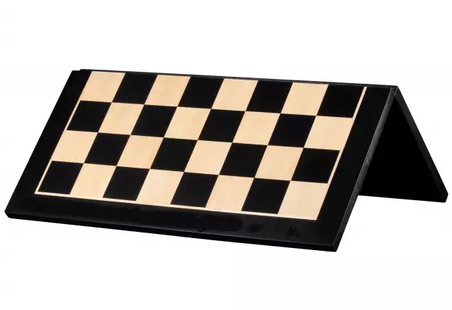 Folding chess board No. 6 (without description) ebony (marquetry)
