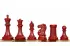 Exclusive Staunton chess figures No. 6, white/red, metal weighted (king 95 mm)