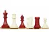 Exclusive Staunton chess figures No. 6, white/red, metal weighted (king 95 mm)