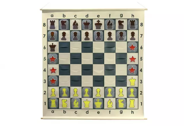 Slotted Roll-up Demonstration Chess Set 36" (91 cm) - board + pieces + bag