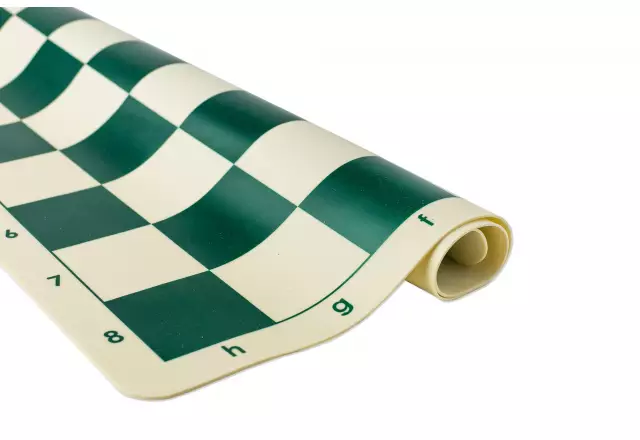 Silicone chess board, 20" x 20" with 2-1/4" square - GREEN
