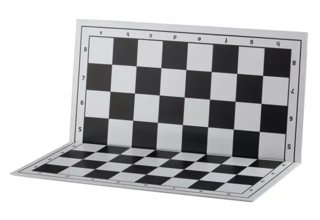 Plastic folding chessboard No. 4, white and black