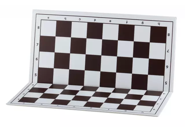 Plastic folding chessboard No. 4, white and brown