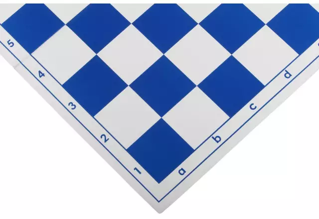 Plastic chessboard, foldable, white/blue