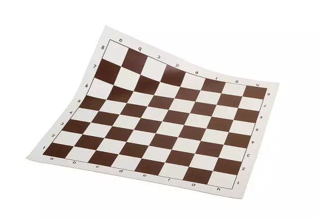 Vinyl Standard Chess Board 17"(43cm) brown