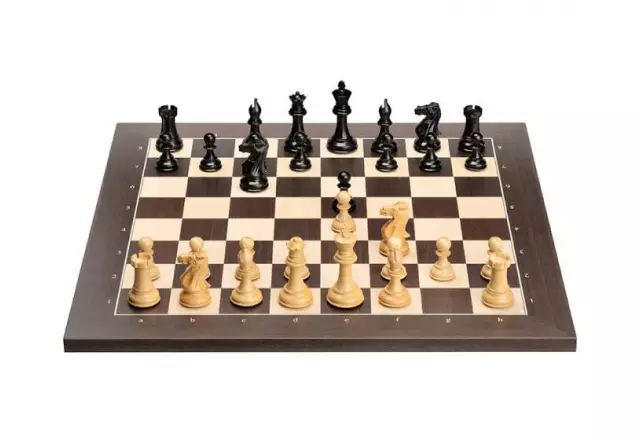 DGT USB electronic chessboard, wenge/ maple + Ebony figures